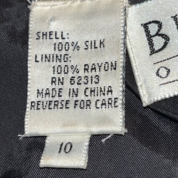 BLACK TIE OLEG CASSINI Black Full Beaded Sleeveless Formal Red Carpet Gown - 10 - Picture 15 of 16